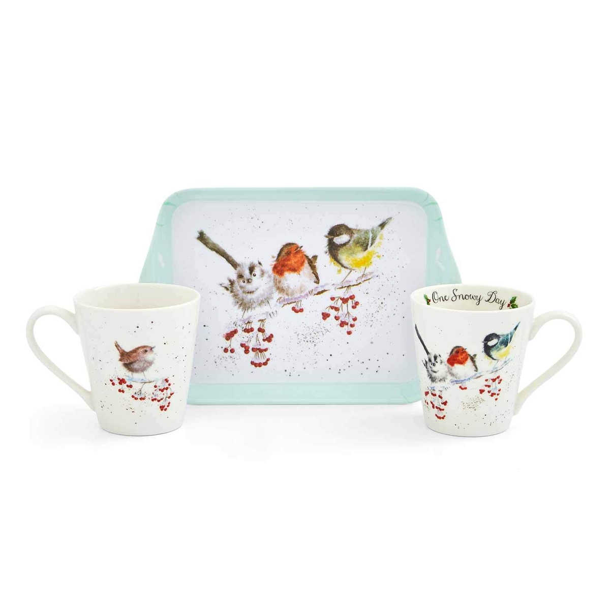 Wrendale Designs One Snowy Day Mug & Tray Set image number null